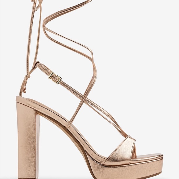 Express , rose gold sandals - Picture 4 of 4